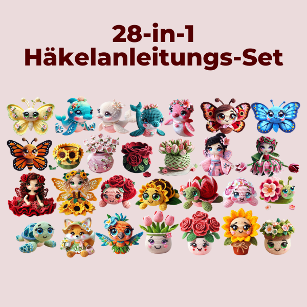 28-in-1 Häkelanleitungs-Set