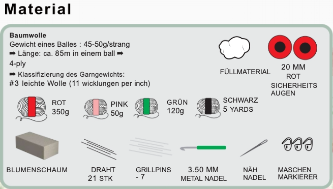 Rosenpflanze - Häkelanleitung