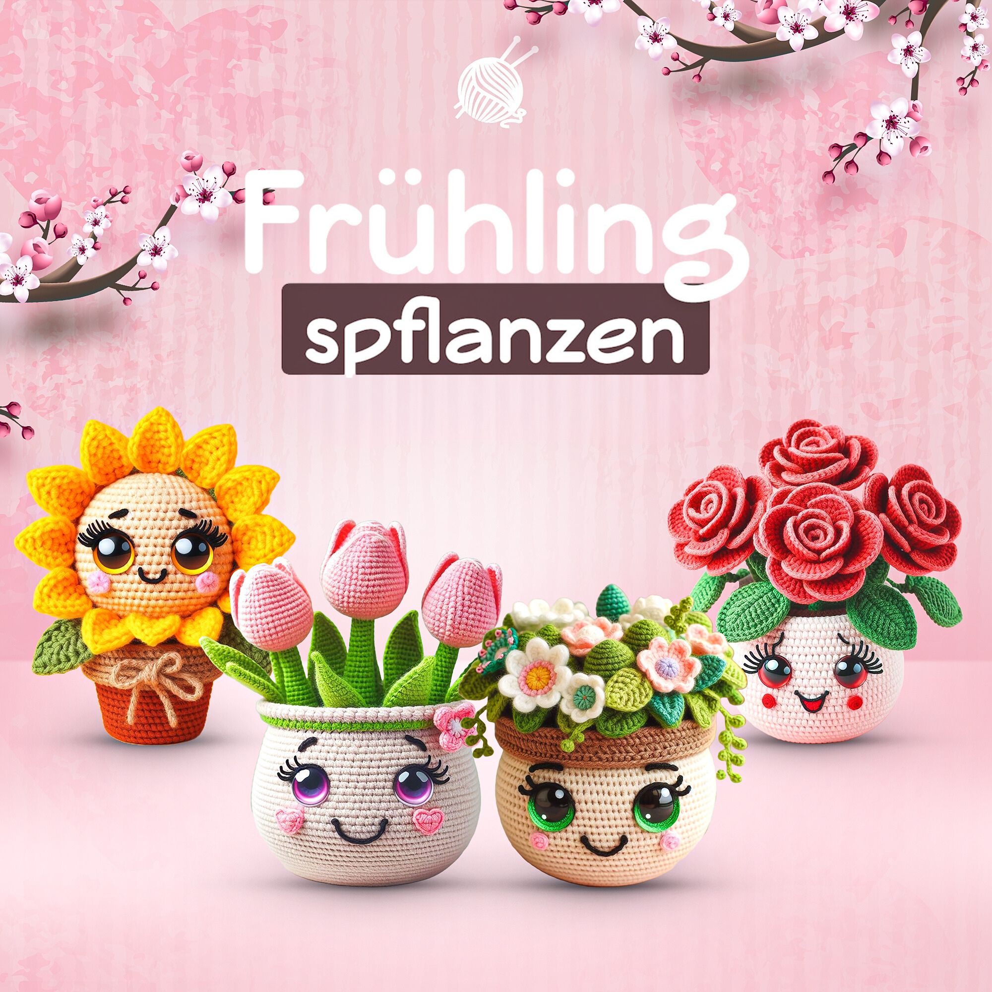 4 in 1: Frühlingspflanzen – Häkelanleitung