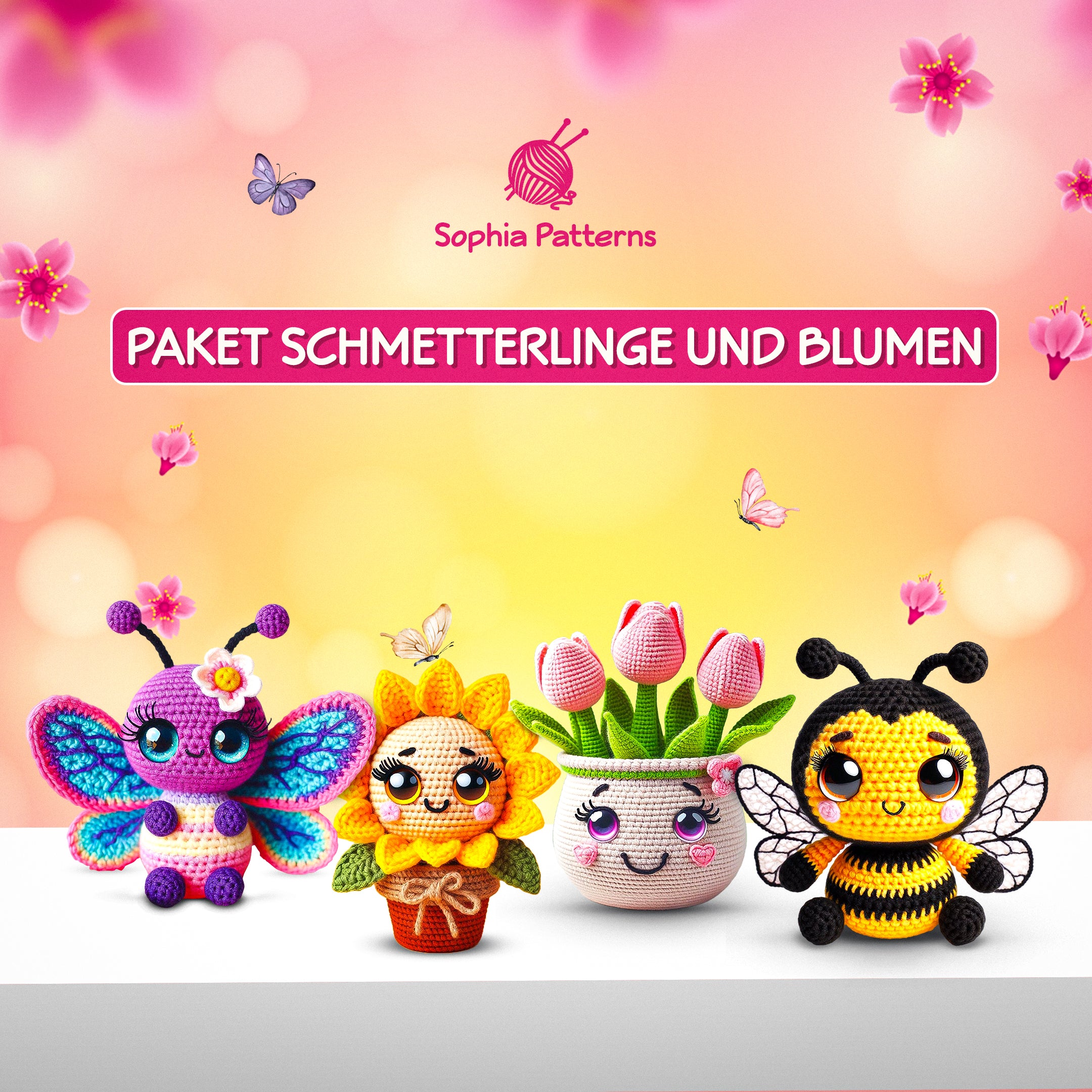 4 in 1: Flutter & Bloom Bündel - Häkelanleitung