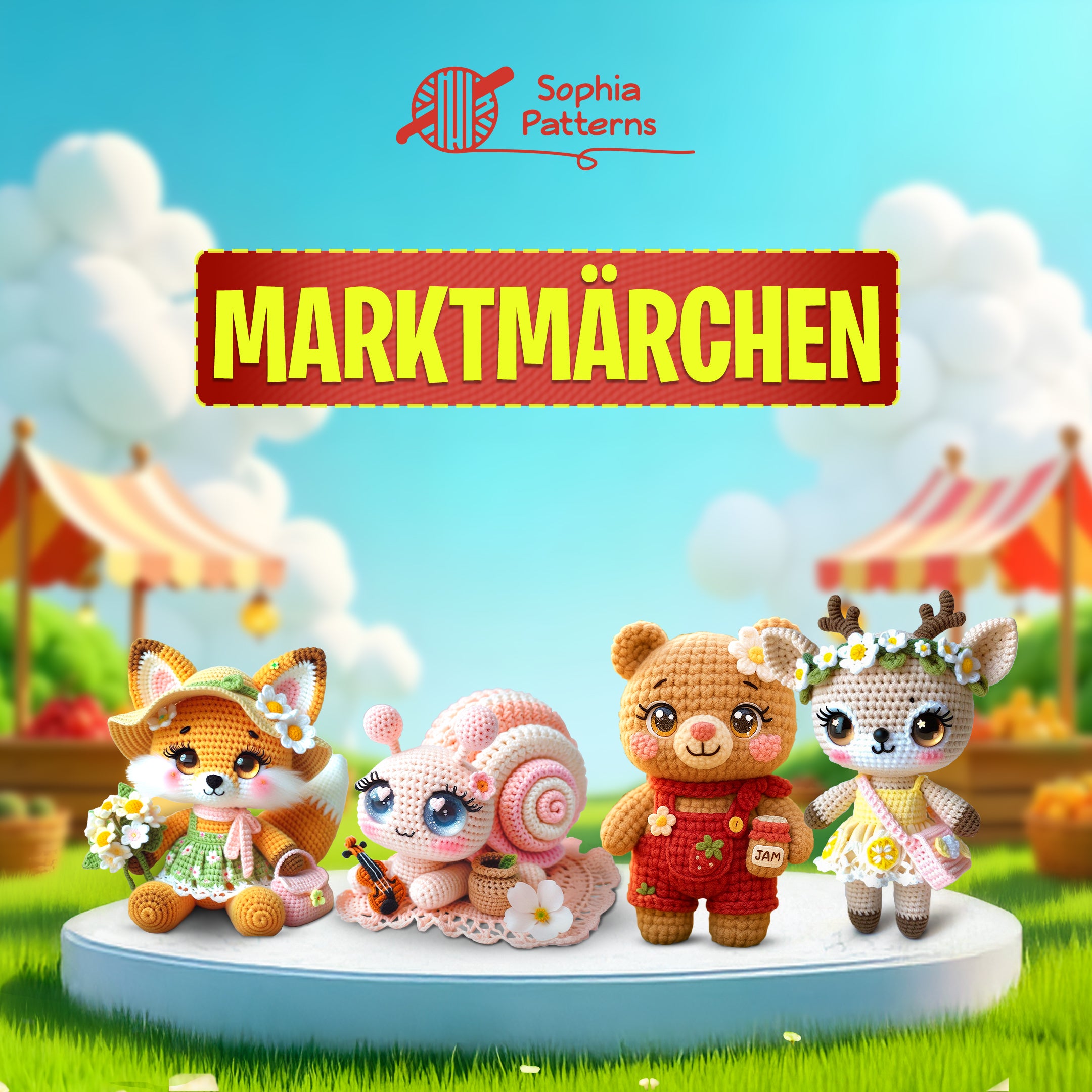 4 in 1: Die Sommermarkt-Geschichte – Häkelanleitung